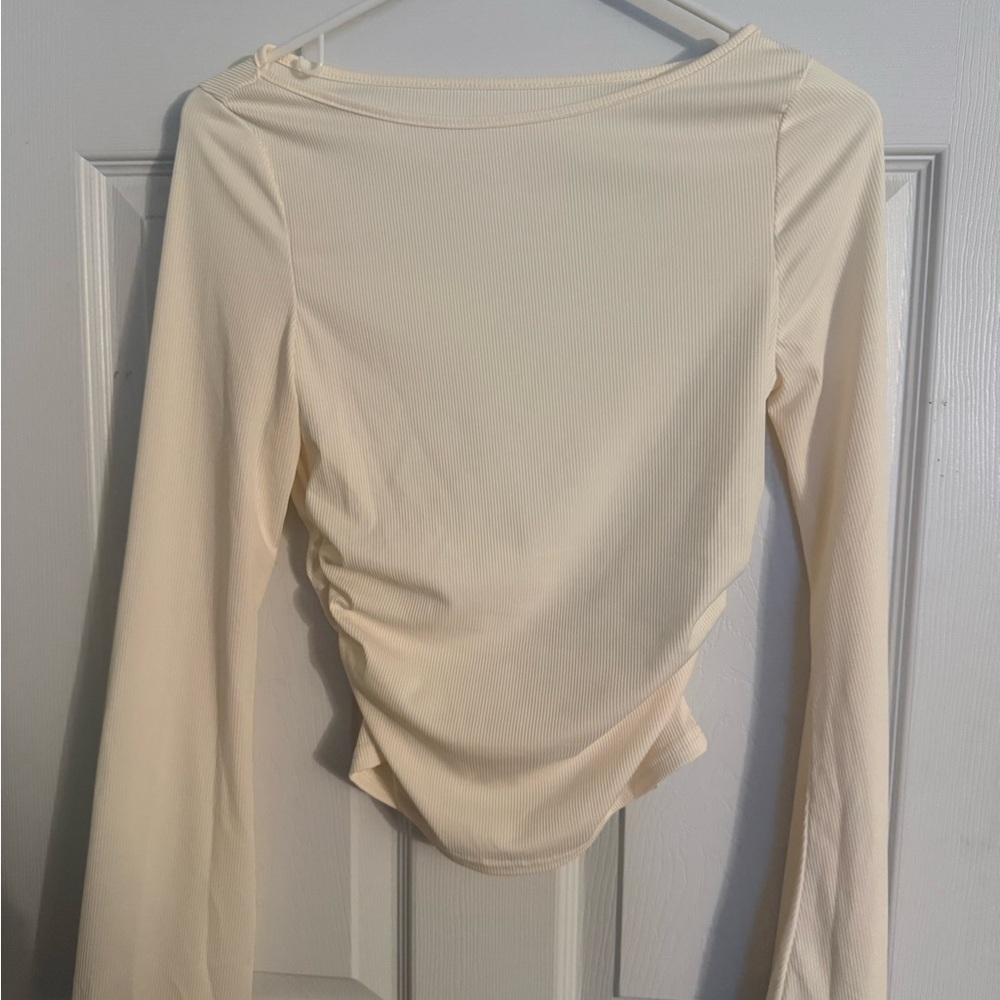 SHEIN Cream Long Sleeve Women's Top